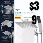 All Metal Shower Head 8 Dual Square Shower Head With Handheld Wand 71in Hose Set