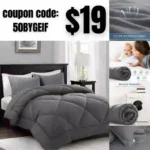 All Seanson Queen Size Quilted Down Alternative Comforter-2100 Series Duvet Insert with Corner Tabs,Softness and Fluffy