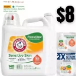 Arm & Hammer Sensitive Skin Free & Clear, 140 Loads Liquid Laundry Detergent