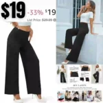Arolina Women Stretchy Wide Leg Palazzo Lounge Pants Casual Comfy High Waist