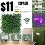 Artificial Grass Wall Panel Backdrop,10 X 10 in 12P