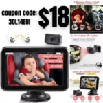 Baby Car Camera, 4.3 1080P Night Vision Car Baby Monitor with Camera 5 Mins Easy Installation Crystal Clear Wide View for Rear Facing Seat