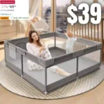 Baby Playpen 50 x 50 Inch Play Pen Playards, Playpen for Babies and Toddlers, Baby Playard