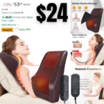 Back Massager Neck Massager with Heat, Shiatsu Massage Pillow for Pain Relief