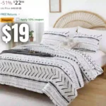 Bedding Bedspreads Queen Size,3 PCS Bohemian Quilt Set