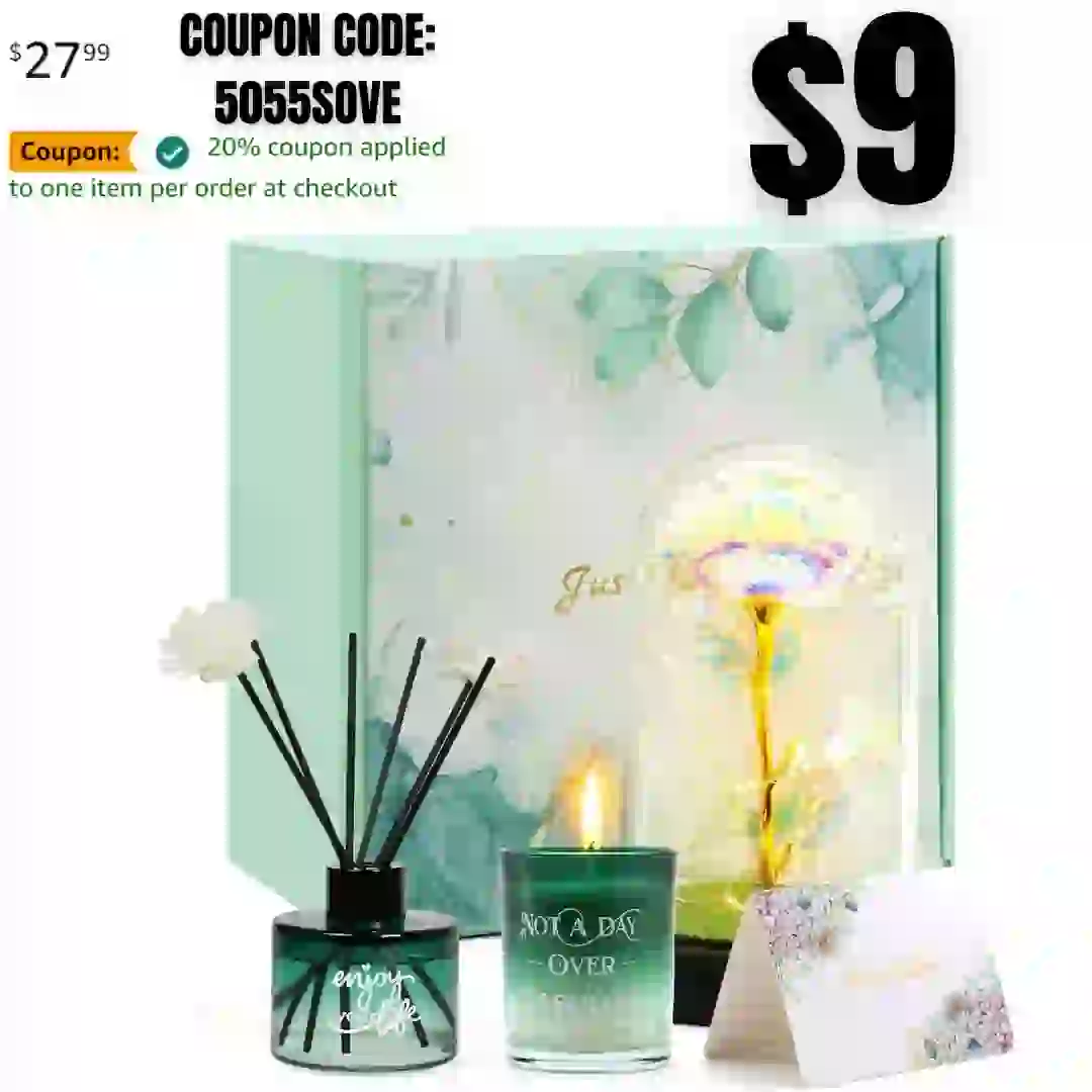 Birthday Gifts for Women, Rose Flower Gifts for Women, Women Gifts for Christmas, Mothers Day Valentines Day Gifts for Her Wife Mom Grandma Aunt Sister Set for Women