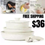 CAROTE Nonstick Cookware Sets, Non Stick Pots and Pans Set Detachable Handle