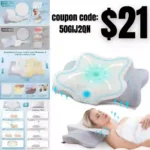 Cervical Pillow for Neck Pain Relief,Contour Memory Foam Pillow,Ergonomic Orthopedic Neck Support Pillow for Side