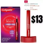 Colgate Optic White Overnight Teeth Whitening Pen, Teeth Stain Remover to Whiten Teeth
