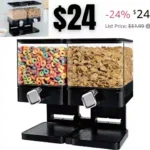 Compact Dry Food Dispenser, Dual Control