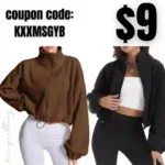 Cropped Fleece Jackets for Women Zip Up Hoodie Sweatshirt Winter Coats Sherpa Fall Clothes