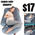 Cute Castle Pregnancy Pillows, Soft U-Shape Maternity Pillow with Removable Cover