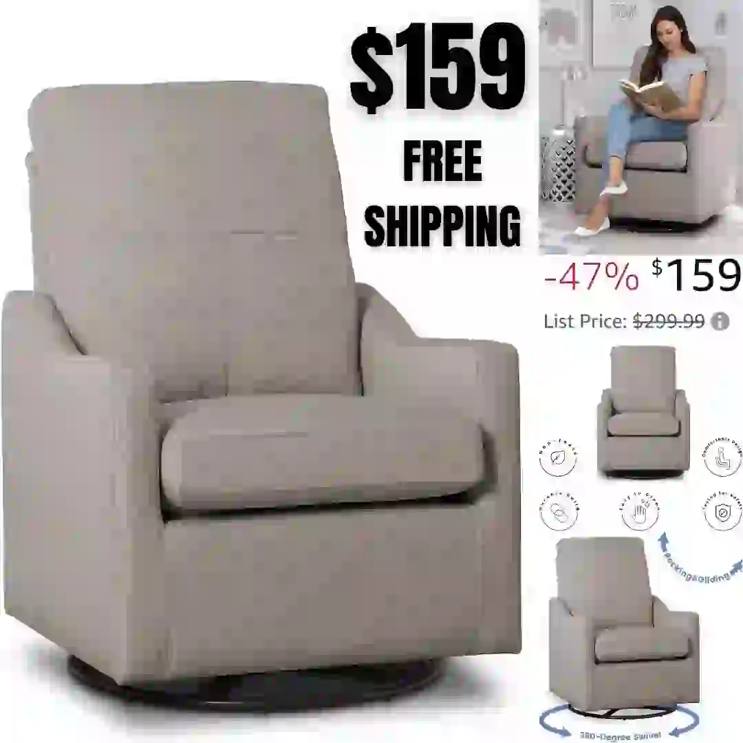 Delta Children Kenwood Swivel Rocker Chair Glider