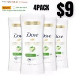 Dove Advanced Care Antiperspirant Cool Essentials 4 Count Deodorant for Women For 48 Hour