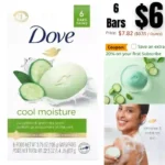 Dove Skin Care Beauty Bar For Softer Skin Cucumber And Green Tea