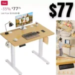 Electric Standing Desk Adjustable Height, 40 x 24 inch Stand up Sit Stand Desk with Spliced Board, Ergonomic Home Office Rising Table Computer Workstation Gaming Work Desk