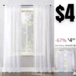 Emily Sheer Voile Rod Pocket Curtain Panel