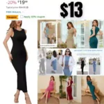 Fashion Sleeveless Knitted Long Dresses Side Slit Elegant Bodycon Midi Dress