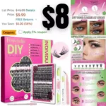 Fowendia Lash Extension Kit 320pcs Lash Clusters DIY Eyelash Extension Kit