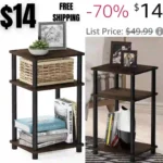 Furinno Just 3-Tier Turn-N-Tube End Table