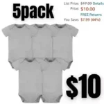 Gerber unisex-baby 5 Pack Onesies Multi-packs Bundle Interlock 180