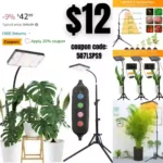 Grow Lights for Indoor Plants Full Spectrum, Tripod Stand Grow Light