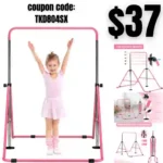 Gymnastics Bar Height Adjustable Horizontal Kip Bar Folding Junior Training Bar for Kids
