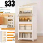 HoneySky Plastic Storage Bins Organizer