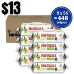 Huggies Natural Care Sensitive Baby Wipes, Unscented, Hypoallergenic