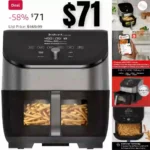 Instant Vortex Plus 6QT Air Fryer with Odor Erase Technology, 6-in-1 Functions that Crisps