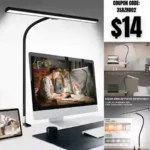 LED Desk Lamp with Clamp Dimmable Desk Light for Home Office 18 Lighting Modes Adjustable Gooseneck Clip on Lamp