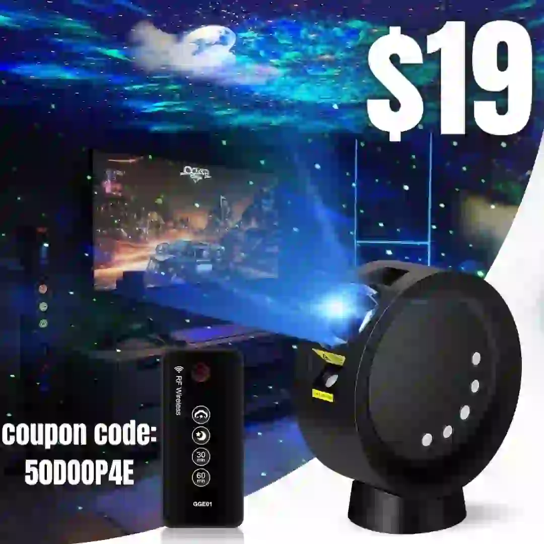 LitEnergy LED Sky Projector Light, Galaxy Lighting, Nebula Star Night Lamp with Base and Remote Control for Gaming Room