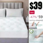 Memory Foam Mattress Topper Queen, Cooling Gel Queen Mattress Topper with Deep Pocket, Breathable Mattress Pad Cover for Queen Size Bed