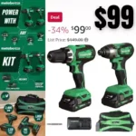 Metabo HPT 18V MultiVolt Hammer Drill and Impact Driver Combo Kit