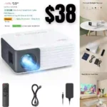 Mini Projector, YOTON Portable Phone Projector 1080P Supported, 6000 Lumens Brightness Home Projector Y3 Compatible with TV Stick