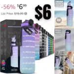 Motivational Sports Water Bottle,32 ounce Water Bottle with Time Marker