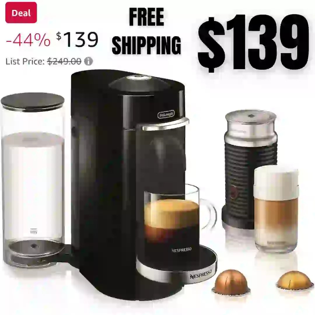 Nespresso VertuoPlus Deluxe Coffee and Espresso Machine