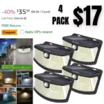 New Solar Motion Sensor Lights 120 LEDs with Lights Reflector,270 Wide Angle, IP65 Waterproof