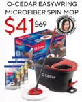O-Cedar Easywring Microfiber Spin Mop & Bucket Floor Cleaning System with 3 Extra Refills