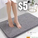 OLANLY Bathroom Rugs 24×16, Extra Soft Absorbent Chenille Bath Rugs, Non-Slip