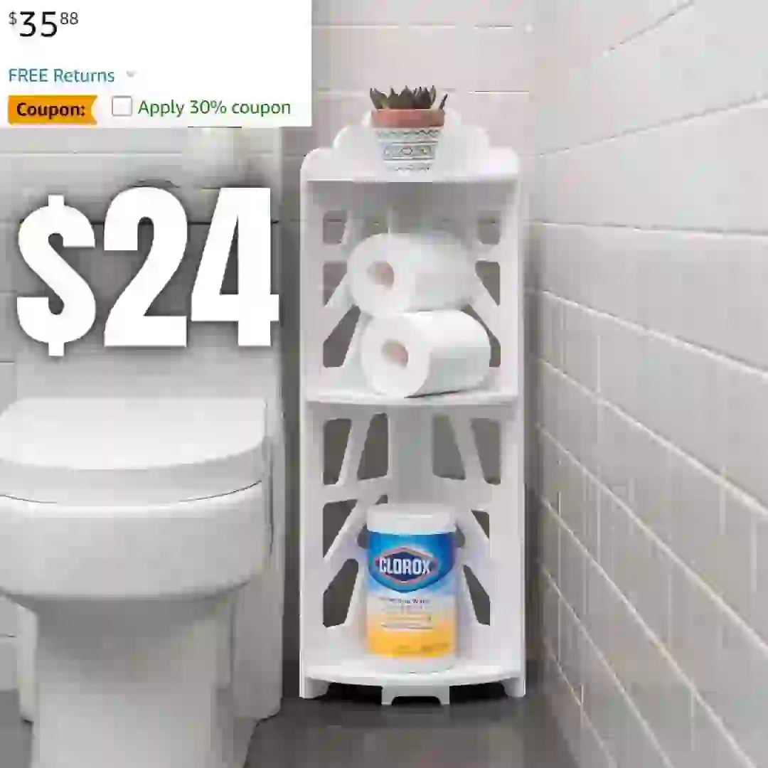 Slim Rolling Storage Cart, Laundry Room Organization, 3 Tier Mobile Shelving Unit Bathroom Organizer