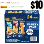 PLANTERS Peanuts & Cashews Variety Pack, 40.5 oz, Includes 6 packages Honey Roasted Peanuts