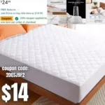 Perlecare Mattress Pad, 360 Mattress Protector for Mattresses up to 21 inches Thick, Breathable & Cooling Mattress Cover with Elastic Corners