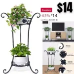 Plant Stand 2 Tier, Plant Stand Indoor Outdoor