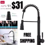 Pull Down Kitchen Faucet with Sprayer,Commercial Single Handle Kitchen Sink Faucet