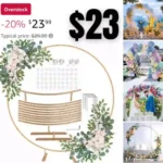 Round Balloon Arch Kit, iBosi Cheng 7.2ft Round Backdrop Stand, Wedding Metal Circle Balloon Arch Frame Flower Ring Stand for Birthday Ceremony Graduation Backdrop Decoration