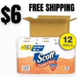 Scott ComfortPlus Toilet Paper, 12 Double Rolls, 231 Sheets per Roll