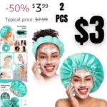 Silk Satin Bonnet for Sleeping,Satin Bonnet with Spa Headband Set for Women Girls Washing Face