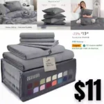 Silky Soft Sheet Set – Luxury 6 Piece Bed Sheets for Queen Size Bed, Secure-Fit Deep Pocket Sheets with Elastic