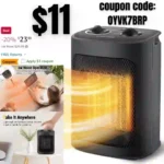 Space Heater, 1500W Electric Heaters Indoor Portable with Thermostat